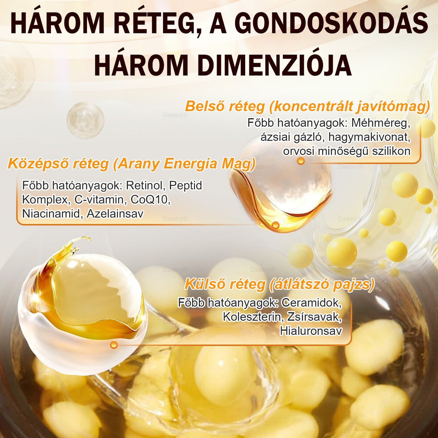 𝓓𝓪𝓪𝓼𝓻𝔂® Méhméreg Bőrjavító Krémkisimítja a ráncokat, hidratál, ragyogóvá teszi a bőrt, hegeket gyógyít, nyugtatja az érzékeny bőrt, és egyenletes tónust ad